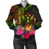 Kosrae Polynesian Personalised Women's Bomber Jacket -  Hibiscus and Banana Leaves - BN15 Bomber Jacket