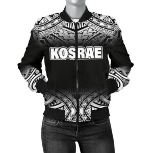 Kosrae Women's Bomber Jacket - Fog Black Style - BN09 Bomber Jacket
