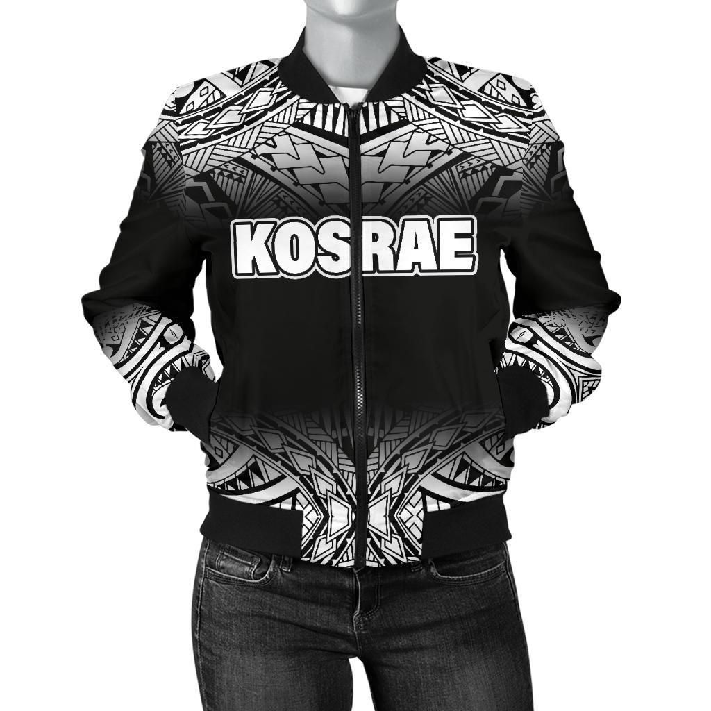 Kosrae Women's Bomber Jacket - Fog Black Style - BN09 Bomber Jacket Kosrae Women's Bomber Jacket - Fog Black Style - BN09 Bomber Jacket
