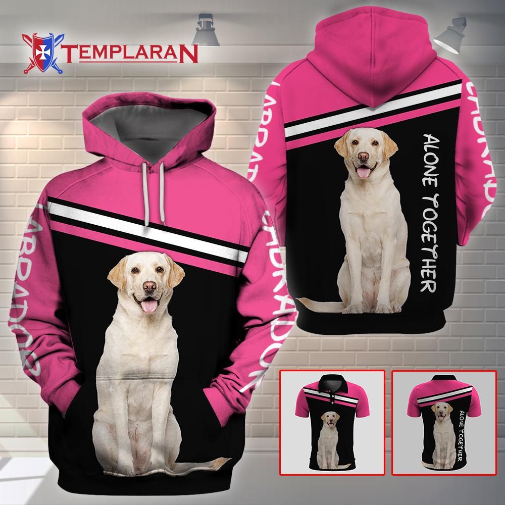 Labrador Alone Together 3D Full Printing Hoodie And Polo Shirt Labrador Alone Together 3D Full Printing Hoodie And Polo Shirt