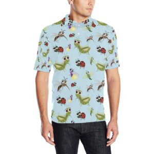 Ladybug Pattern Print Design 01 Men Polo Shirt