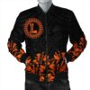 Lanai Map Hibiscus Polynesian Bomber Jacket - Lithe Style - AH - JA Bomber Jacket