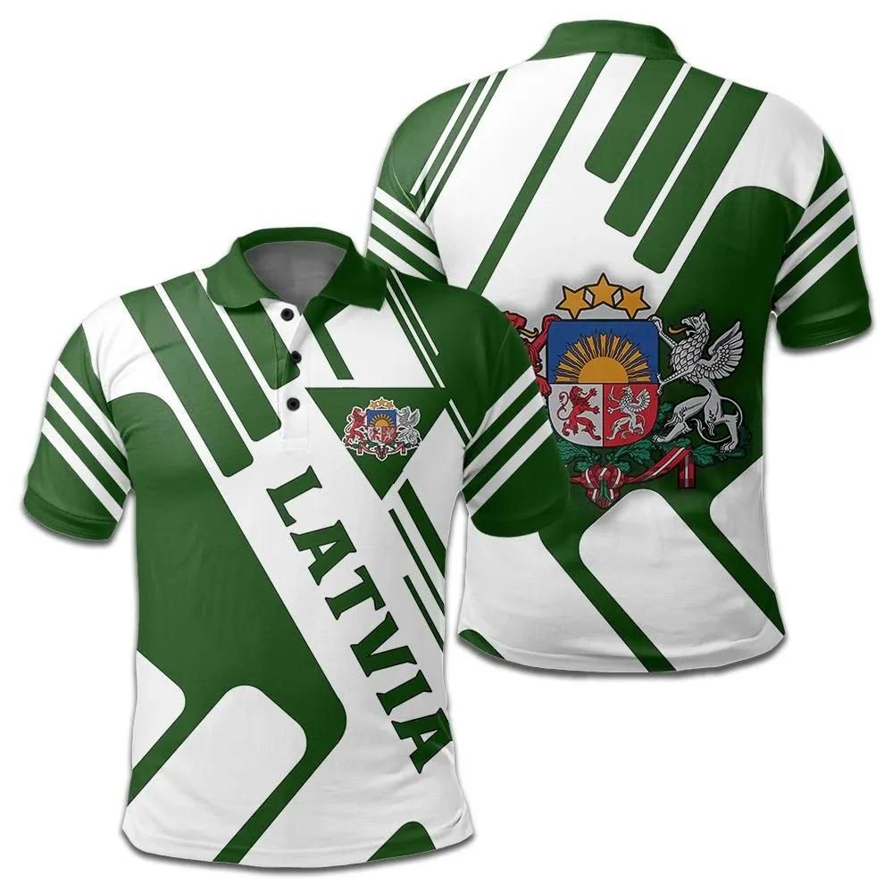 Latvia Coat Of Arms Polo Shirt Rockie J5W Latvia Coat Of Arms Polo Shirt Rockie J5W
