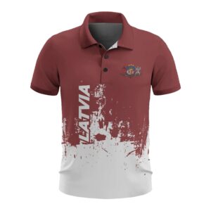 Latvia Men's All Over Print Polo Shirt (Model T55)