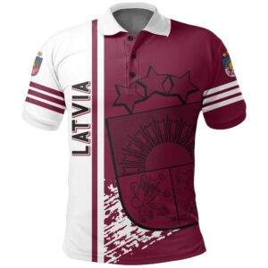 Latvia Polo Shirt - Quarter Style J0