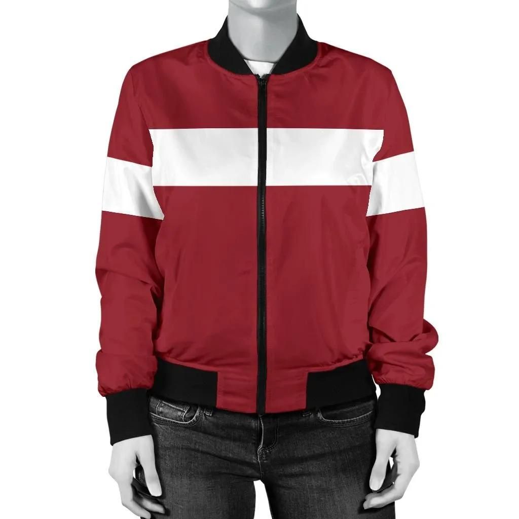 Latvia Women's Bomber Jacket Original Flag A7 Bomber Jacket Latvia Women's Bomber Jacket Original Flag A7 Bomber Jacket