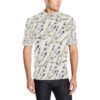 Lavender Pattern Print Design 01 Men Polo Shirt