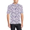 Lavender Pattern Print Design 02 Men Polo Shirt