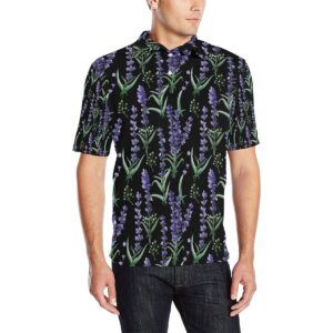 Lavender Pattern Print Design Lv01 Men Polo Shirt