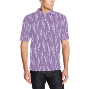 Lavender Pattern Print Design Lv08 Men Polo Shirt