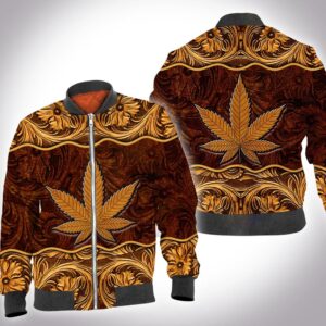 Leather weed leaf 3D All Over Printed Shirt