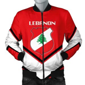 Lebanon Coat Of Arms Men Bomber Jacket Lucian Style J5W Bomber Jacket