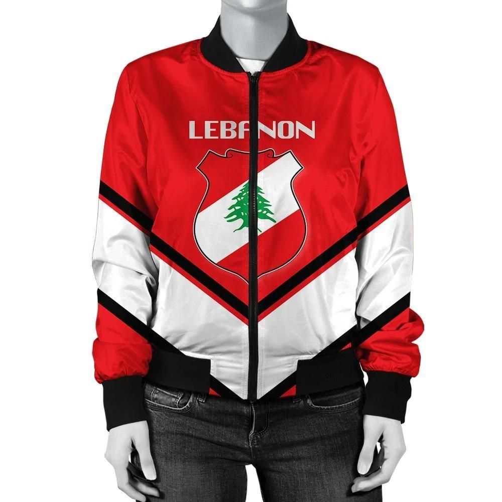Lebanon Coat Of Arms Women Bomber Lucian J5W Bomber Jacket Lebanon Coat Of Arms Women Bomber Lucian J5W Bomber Jacket