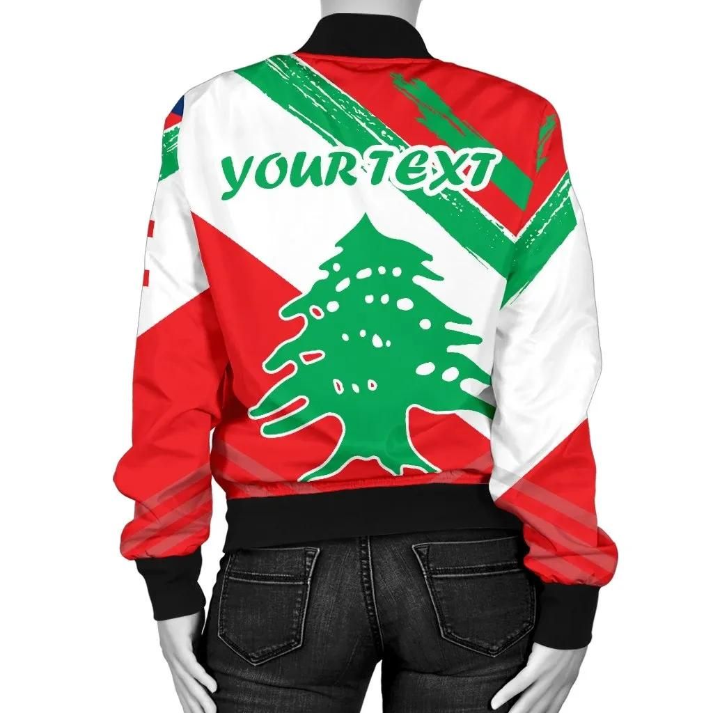 Lebanon-Personalised-Womens-Bomber-Jacket-Lebanon-Flag-Polygon-Style-BN1524-Bomber-Jacket-1