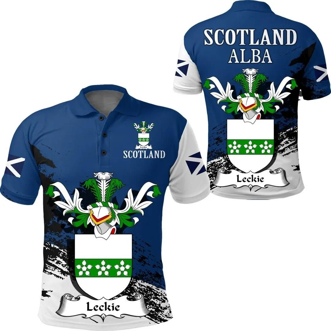 Leckie Scottish Family Crest Scotland Special Polo Shirt - Golf Shirt A7 Leckie Scottish Family Crest Scotland Special Polo Shirt - Golf Shirt A7