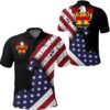 Lemmon USA Polo Shirt - Special Grunge Flag - American Family Crest A7