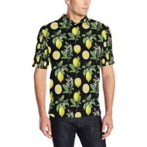 Lemon Pattern Print Design Lm02 Men Polo Shirt