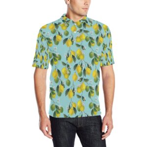 Lemon Pattern Print Design Lm05 Men Polo Shirt
