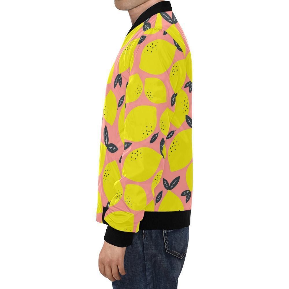 Lemon-Print-Pattern-Mens-Bomber-Jacket-1