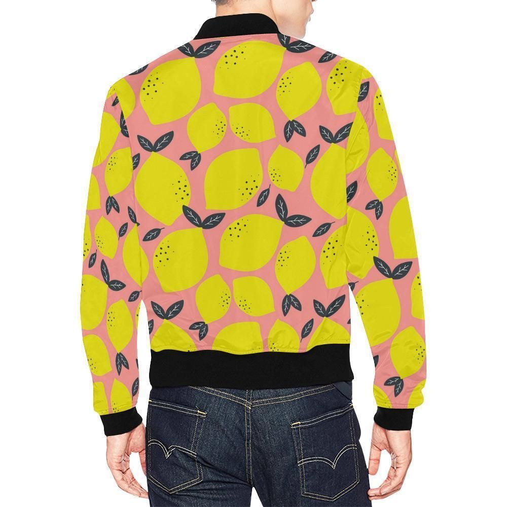 Lemon-Print-Pattern-Mens-Bomber-Jacket-2