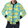 Lemon Slice Pattern Print Mens Bomber Jacket