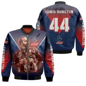 Lewis Hamilton 44 100 Wins Mercedes Motorsport Racing Driver 3D Designed Allover Gift For Lewis Hamilton Fans Bomber Jacket