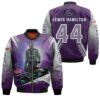 Lewis Hamilton 44 Car Number Formula One Motorsport Racing Driver 3D Designed Allover Gift For Lewis Hamilton Fans Bomber Jacket