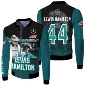Lewis Hamilton 44 Formula One Winner Legend Motorsport Racing Driver 3D Designed Allover Gift For Lewis Hamilton Fans Bomber Jacket