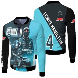 Lewis Hamilton 44 Mercedes Formula One Racing Winner Motorsport Racing Driver 3D Designed Allover Gift For Lewis Hamilton Fans Bomber Jacket