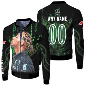 Lewis Hamilton The Best Motorsport Racing Driver 3D Designed Allover Gift With Custom Name Number For Lewis Hamilton Fans Bomber Jacket