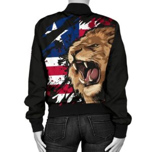 Liberia Rasta Lion Flag Women A10 Bomber Jacket