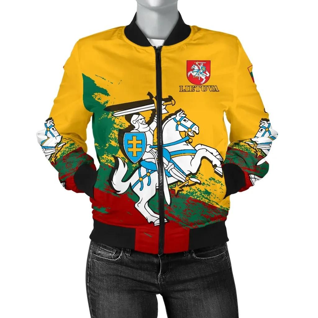 (Lietuva) Lithuania Special Women's Bomber Jacket A7 Bomber Jacket (Lietuva) Lithuania Special Women's Bomber Jacket A7 Bomber Jacket