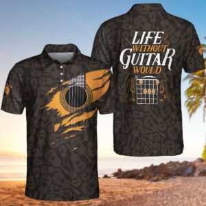 Life Without Guitar Would Be Flat Guitarist Polo Shirt #V