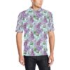 Lilac Pattern Print Design 02 Men Polo Shirt