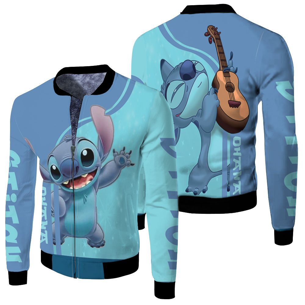 Lilo And Stitch Film Ohana For Fan 3D Bomber Jacket Lilo And Stitch Film Ohana For Fan 3D Bomber Jacket