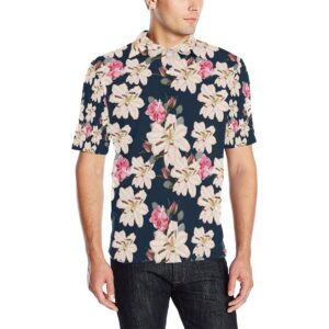 Lily Pattern Print Design Ly04 Men Polo Shirt