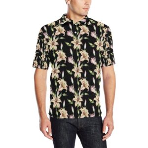 Lily Pattern Print Design Ly05 Men Polo Shirt