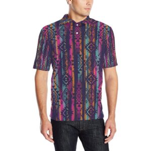 Line Tribal Aztec Men Polo Shirt