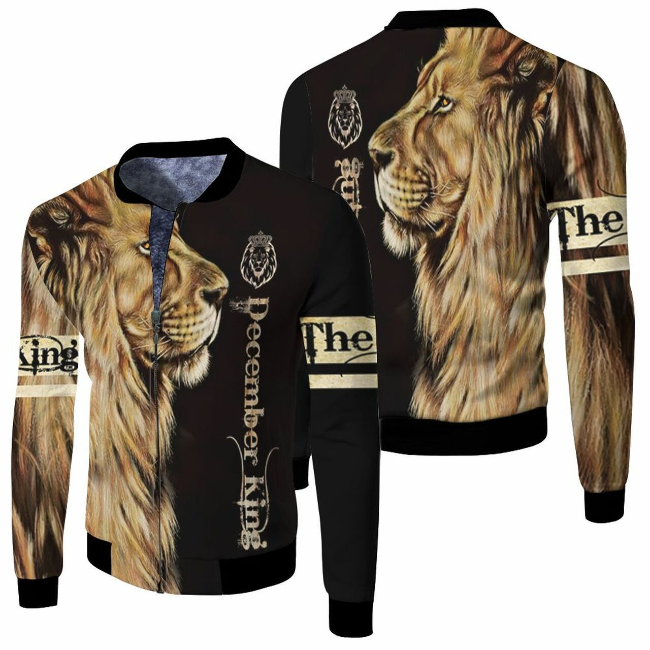 Lion December King 3D T Shirt Hoodie Sweater Jersey Bomber Jacket Model 3371 Bomber Jacket Lion December King 3D T Shirt Hoodie Sweater Jersey Bomber Jacket Model 3371 Bomber Jacket