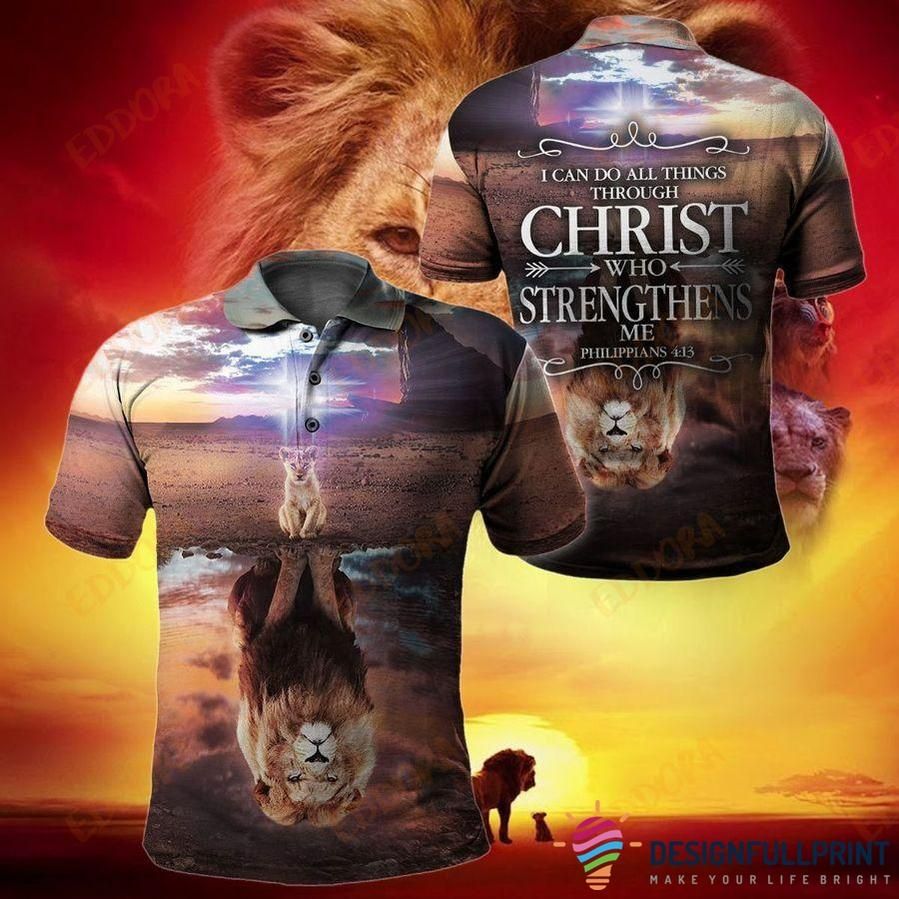 Lion I Can Do All Things Through Christ Polo Shirt Nhd Lion I Can Do All Things Through Christ Polo Shirt Nhd