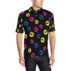 Lip Neon Color Pattern Print Design 01 Men Polo Shirt