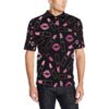 Lipstick Pink Pattern Print Design 01 Men Polo Shirt