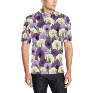 Lisianthus Pattern Print Design Lt01 Men Polo Shirt