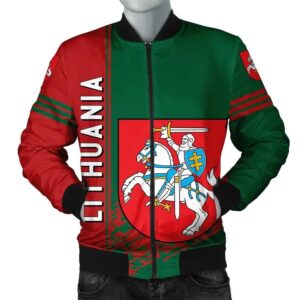 Lithuania Coat Of Arms Men Bomber Jacket  Quarter Style J71 Bomber Jacket
