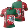 Lithuania Coat Of Arms Polo Shirt Quarter Style J7