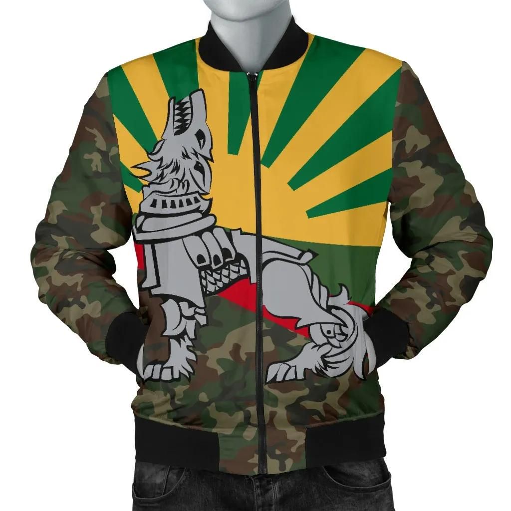 Lithuania Men's Bomber Jacket Iron Wolf A7 Bomber Jacket Lithuania Men's Bomber Jacket Iron Wolf A7 Bomber Jacket