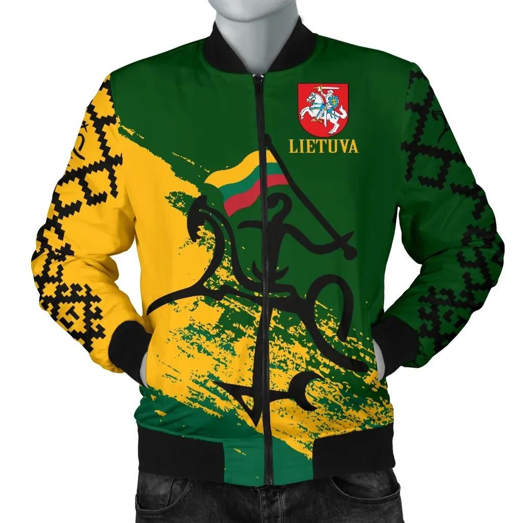 Lithuania Men's Bomber Jacket - Lithuanian Tattoo A7 Bomber Jacket Lithuania Men's Bomber Jacket - Lithuanian Tattoo A7 Bomber Jacket