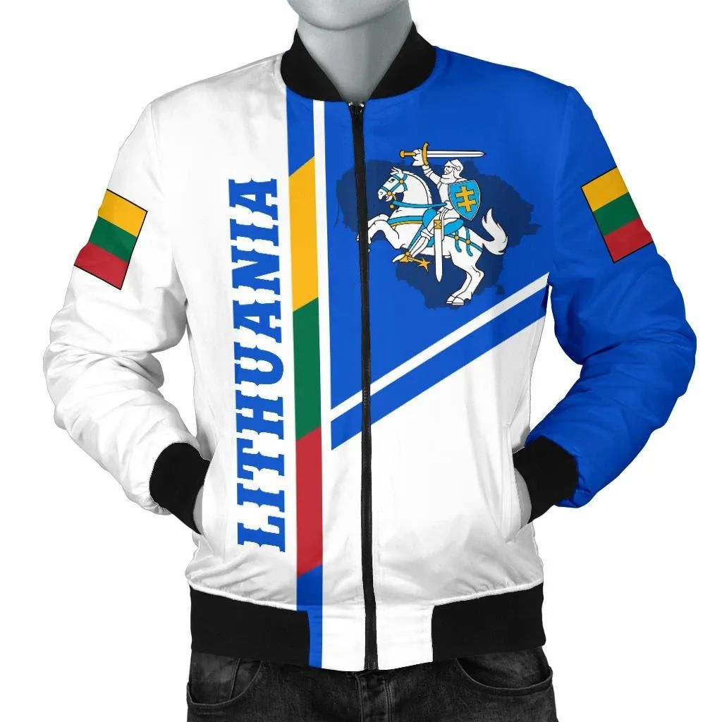 Lithuania Men's Bomber Jacket Vytis Lietuva K4 Bomber Jacket Lithuania Men's Bomber Jacket Vytis Lietuva K4 Bomber Jacket