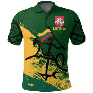 Lithuania Polo Shirt - Lithuanian Tattoo A7