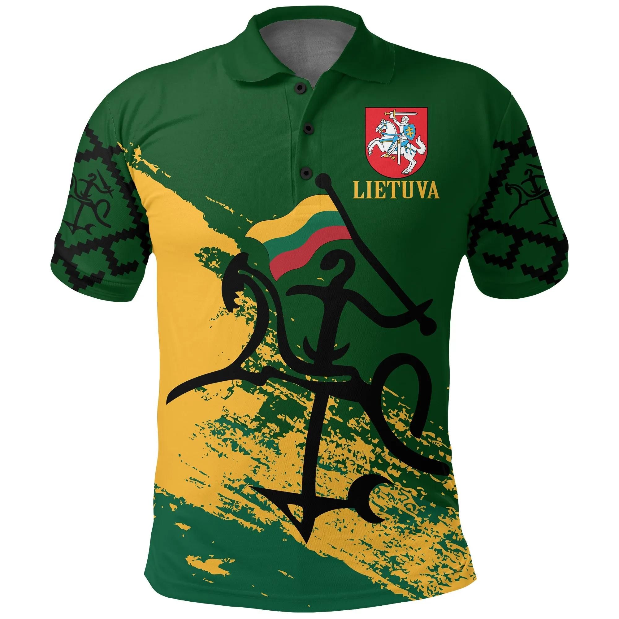 Lithuania Polo Shirt - Lithuanian Tattoo A7 Lithuania Polo Shirt - Lithuanian Tattoo A7